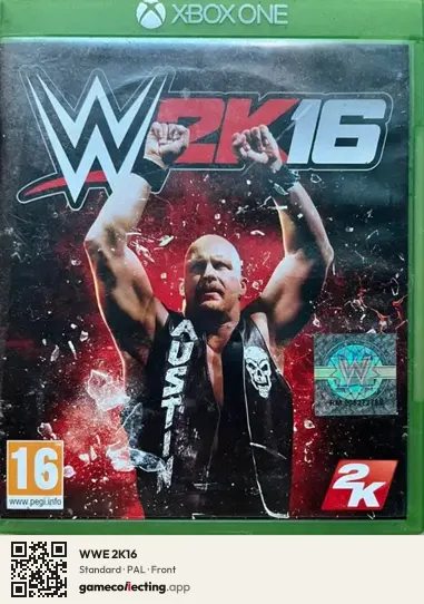 WWE 2K16 Xbox One, PAL box front