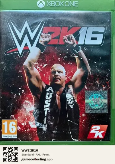 WWE 2K16 Xbox One, PAL box front