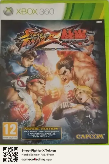Street Fighter X Tekken Xbox 360, PAL box front