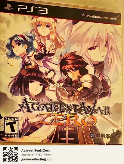 Agarest Senki Zero PlayStation 3, NTSC box front