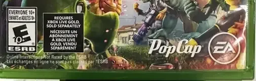 Plants vs. Zombies: Garden Warfare, the ESRB box on its front