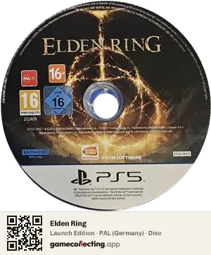 Elden Ring PlayStation 5, PAL disc