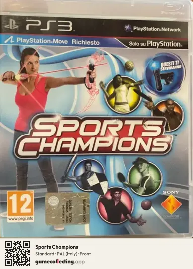 Sports Champions PlayStation 3, Italy box front