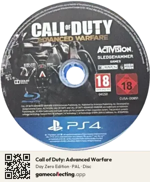 Call of Duty: Advanced Warfare PlayStation 4, PAL disc