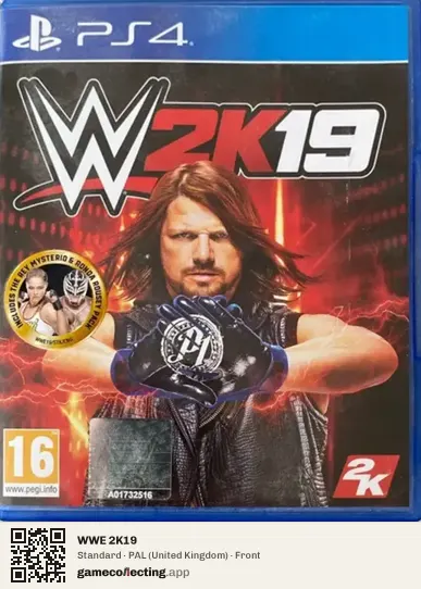 WWE 2K19 PlayStation 4, United Kingdom box front