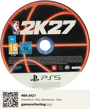NBA 2K27 PlayStation 5, PAL disc
