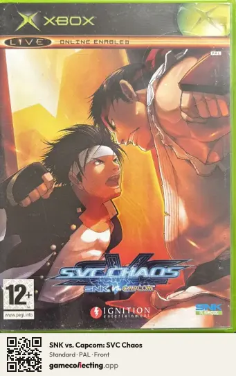 SNK vs. Capcom: SVC Chaos Xbox, PAL box front