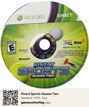 Kinect Sports: Season Two Xbox 360, NTSC disc