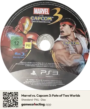 Marvel vs. Capcom 3: Fate of Two Worlds PlayStation 3, PAL disc