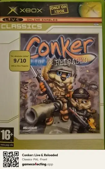 Conker: Live & Reloaded Xbox, PAL box front