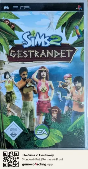 The Sims 2: Castaway PlayStation Portable, Germany box front