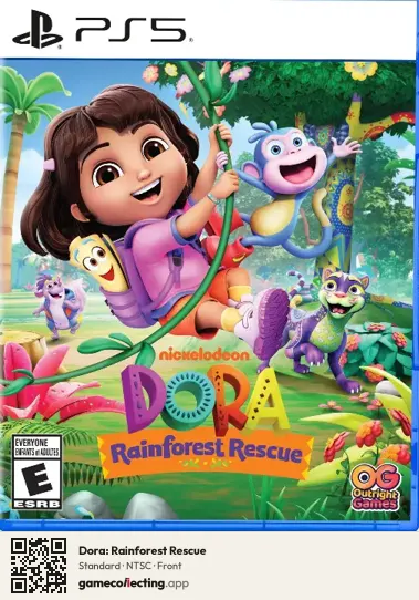 Dora: Rainforest Rescue PlayStation 5, NTSC box front