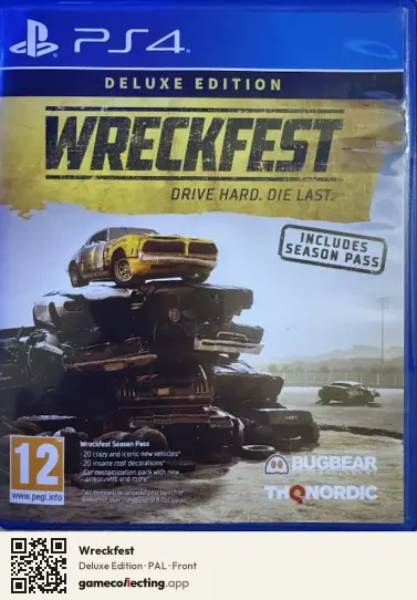 Wreckfest PlayStation 4, PAL box front