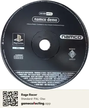 Rage Racer PlayStation, PAL disc