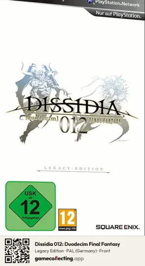 Dissidia 012: Duodecim Final Fantasy PlayStation Portable, Germany box front