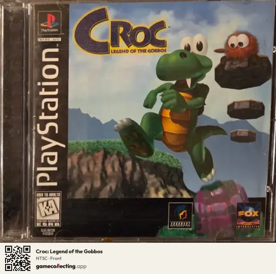 Croc: Legend of the Gobbos PlayStation, NTSC box front