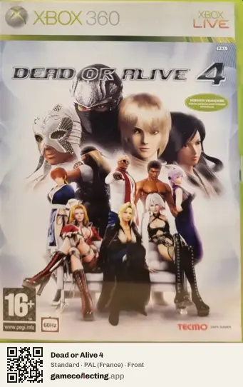 Dead or Alive 4 Xbox 360, France box front