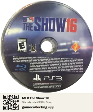 MLB The Show 16 PlayStation 3, NTSC disc