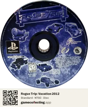 Rogue Trip: Vacation 2012 PlayStation, NTSC disc