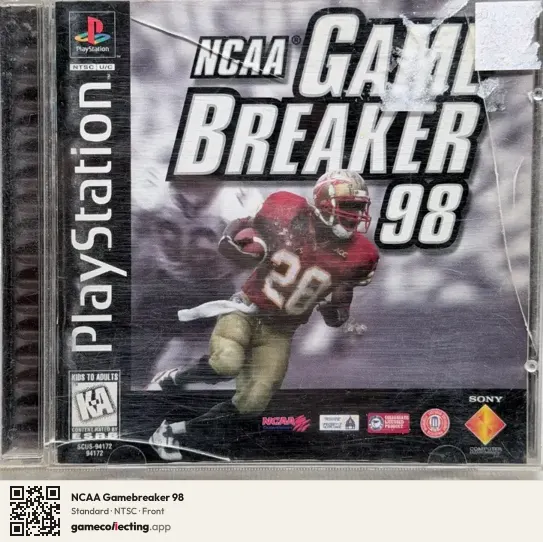 NCAA Gamebreaker 98 PlayStation, NTSC box front