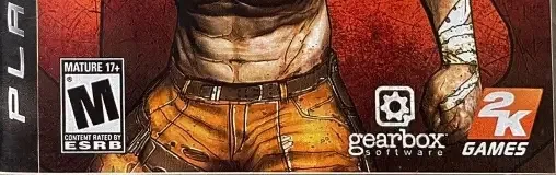 Borderlands, the ESRB box on its front