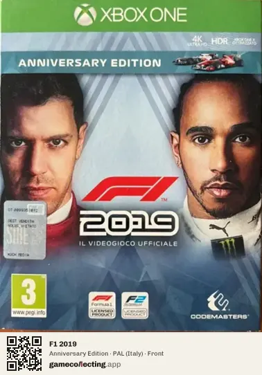 F1 2019 Xbox One, Italy box front