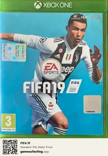 FIFA 19 Xbox One, Italy box front