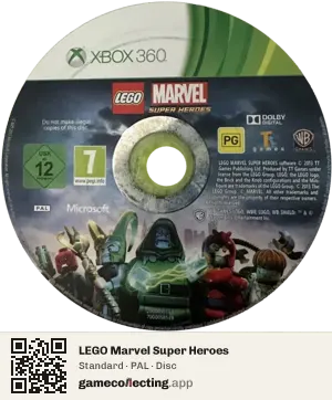LEGO Marvel Super Heroes Xbox 360, PAL disc