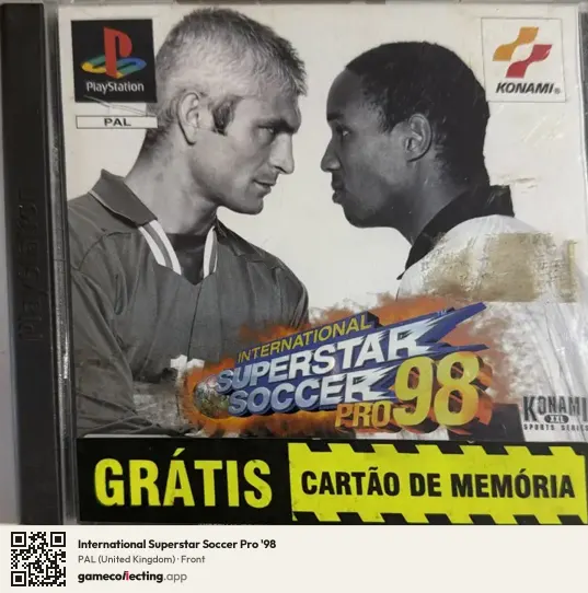 International Superstar Soccer Pro '98 PlayStation, United Kingdom box front