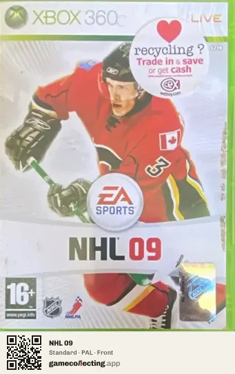 NHL 09 Xbox 360, PAL box front