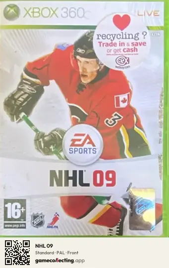 NHL 09 Xbox 360, PAL box front