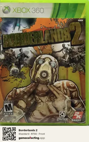 Borderlands 2 Xbox 360, NTSC box front