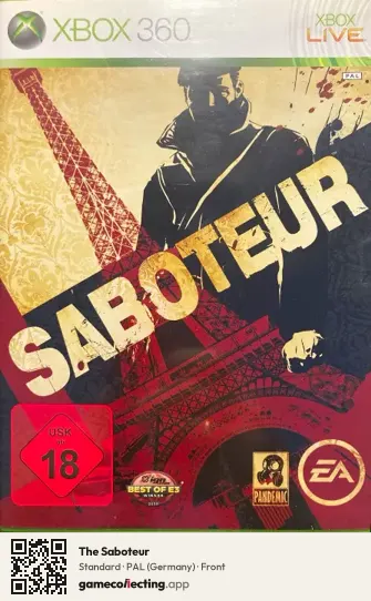 The Saboteur Xbox 360, Germany box front