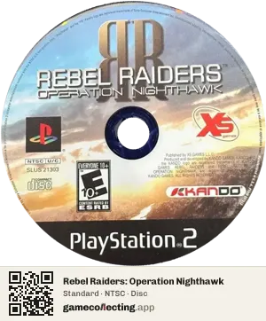 Rebel Raiders: Operation Nighthawk PlayStation 2, NTSC disc