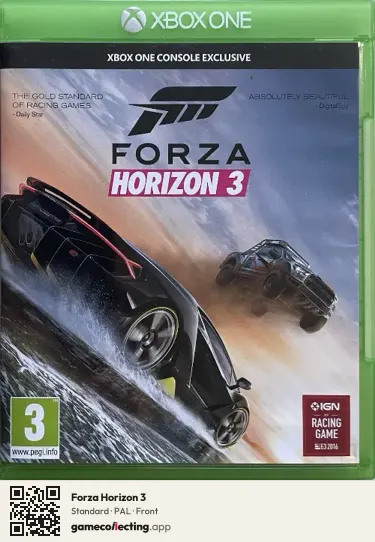 Forza Horizon 3 Xbox One, PAL box front