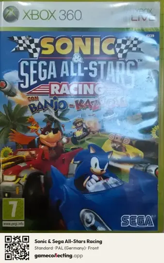 Sonic & Sega All-Stars Racing Xbox 360, Germany box front
