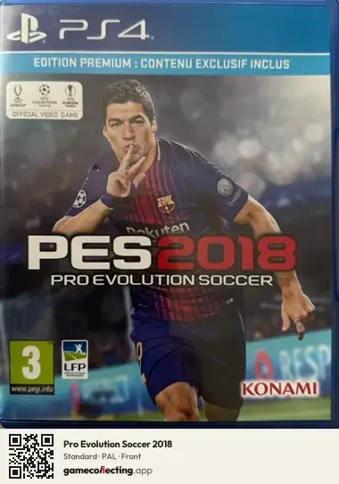 Pro Evolution Soccer 2018 PlayStation 4, PAL box front