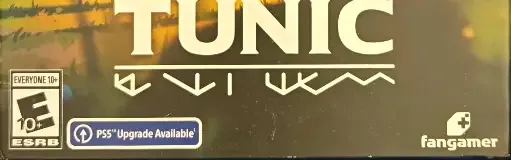 Tunic, the ESRB box on its front