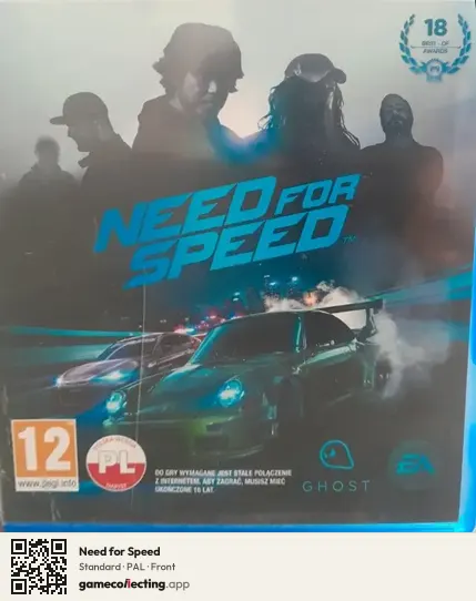 Need for Speed PlayStation 4, PAL box front