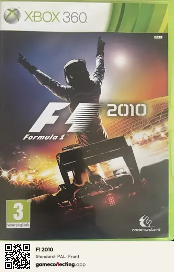 F1 2010 Xbox 360, PAL box front