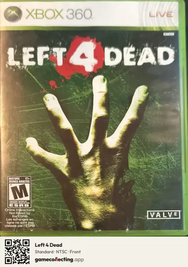 Left 4 Dead Xbox 360, NTSC box front