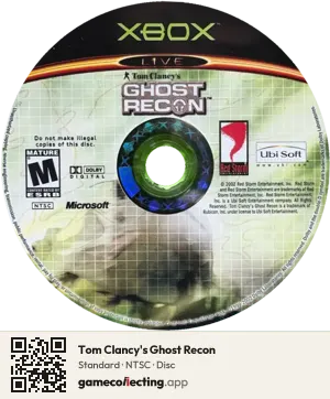 Tom Clancy's Ghost Recon Xbox, NTSC disc