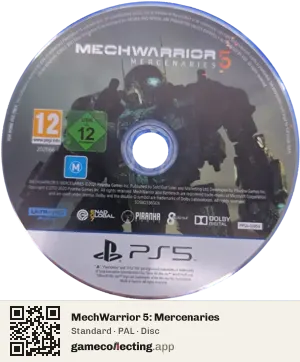 MechWarrior 5: Mercenaries PlayStation 5, PAL disc