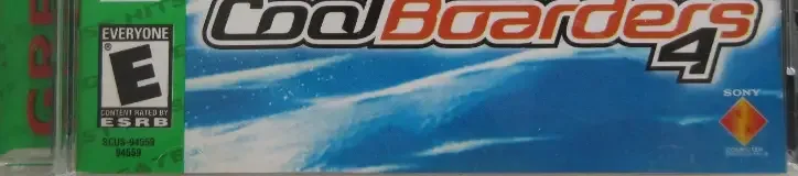 Cool Boarders 4, the ESRB box on its front