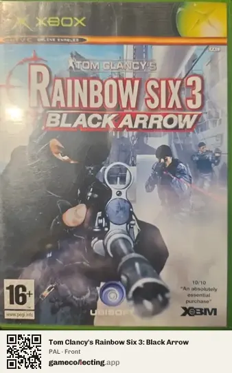 Tom Clancy's Rainbow Six 3: Black Arrow Xbox, PAL box front