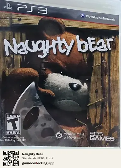 Naughty Bear PlayStation 3, NTSC box front