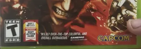 Asura's Wrath, the ESRB box on its front