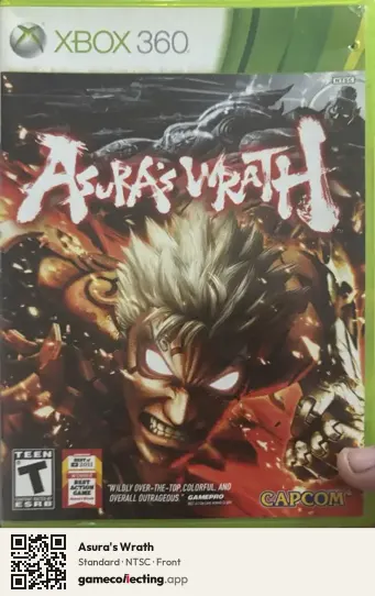 Asura's Wrath Xbox 360, NTSC box front