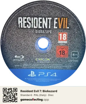 Resident Evil 7: Biohazard PlayStation 4, PAL disc