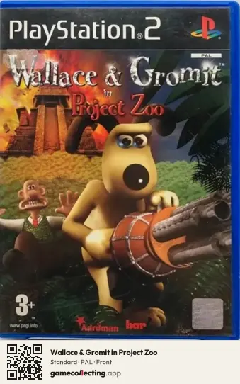 Wallace & Gromit in Project Zoo PlayStation 2, PAL box front